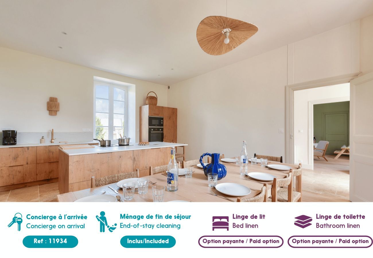 Ferienhaus in Pléboulle - Familienhaus für 12 Erwachsene und 2 Kinder