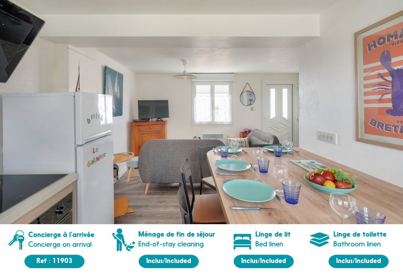 Ferienwohnung in Le Guilvinec - 300m vom Strand entfernt- Ebenerdige Wohnung