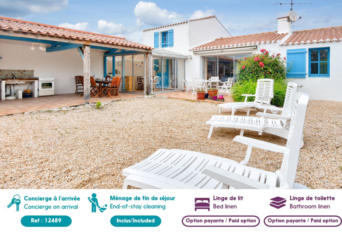 Ferienhaus in Noirmoutier-en-l´Ile - Haus mit Terrasse - 900m Strand Sableaux