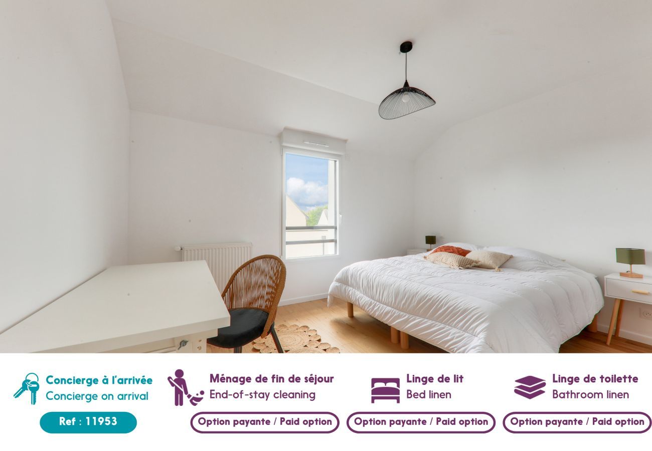 Ferienhaus in Le Tour-du-Parc - 800m von den Stränden - Neues Haus für 8