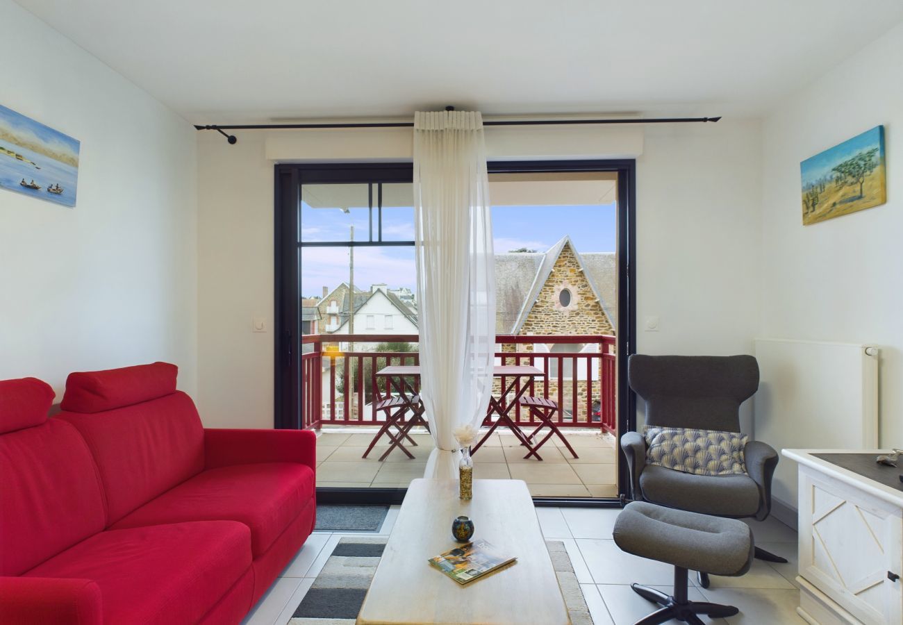 Ferienwohnung in Pléneuf-Val-André - 45m vom Strand - Meerblick - Wohnung für 4 Pers.