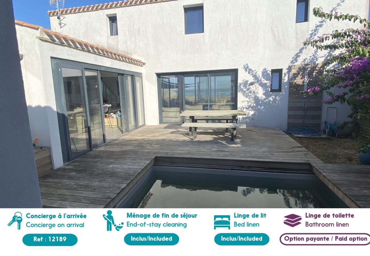 Ferienhaus in La Guérinière - 6 Erwachsene und 2 Kinder – Pool