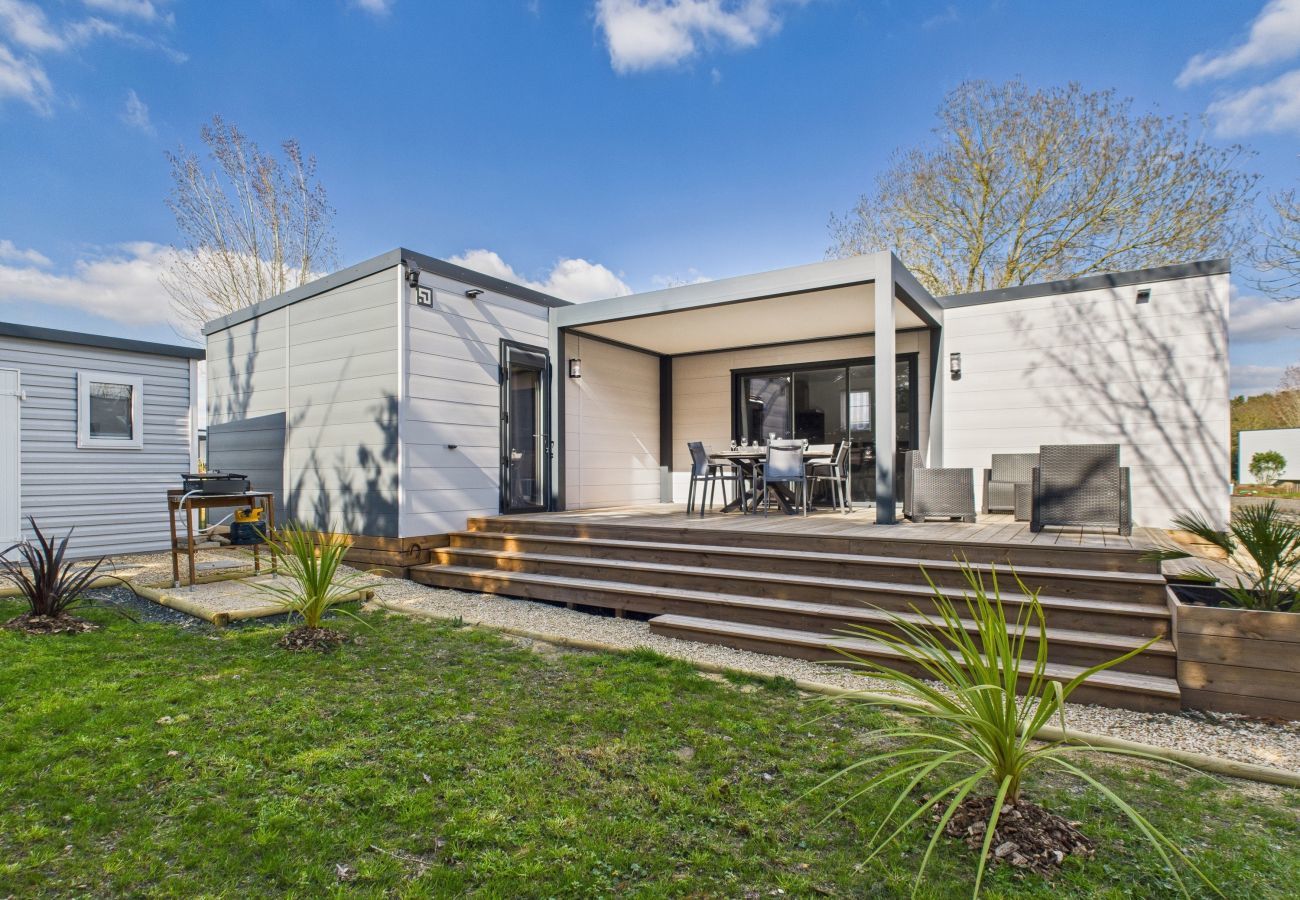Chalet in Saint-Gilles-Croix-de-Vie - Hübsches Chalet für 6, ganzjährig Schwimmbad