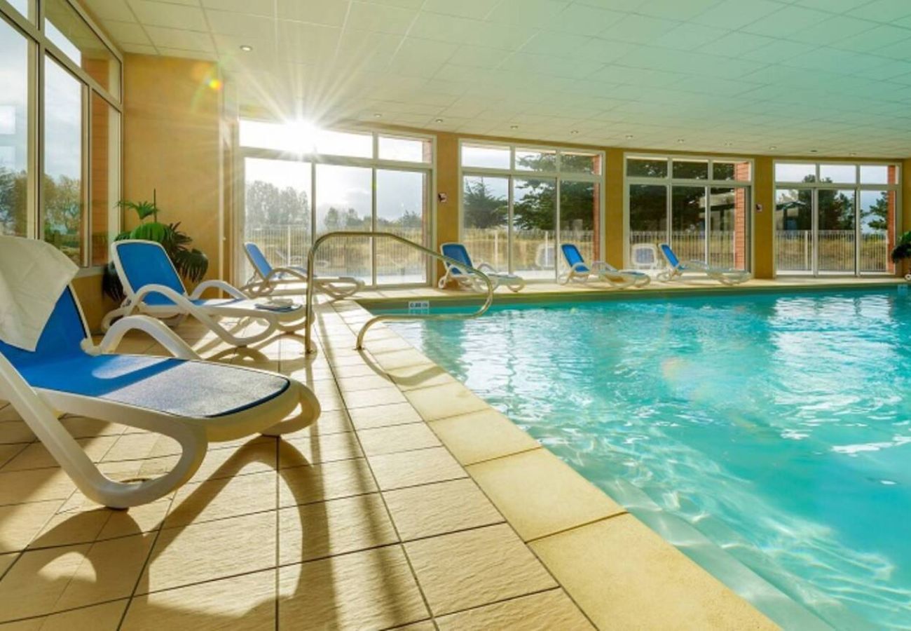 Ferienwohnung in Fréhel - Blick auf den Golf de Fréhel – Beheiztes Schwimmbad