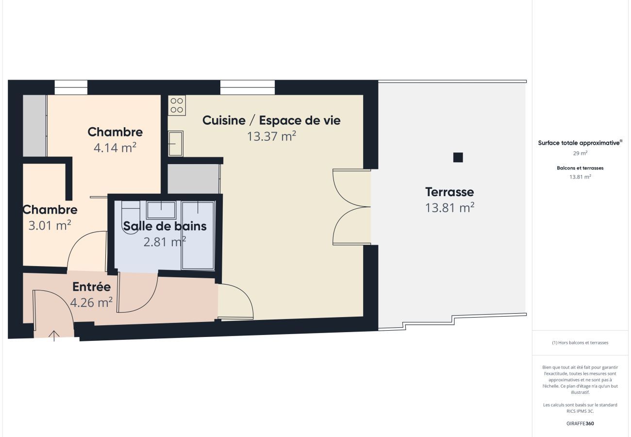 Ferienwohnung in Saint-Hilaire-de-Riez - Meerblick – Terrasse – 2 Erwachsene und 2 Kinder