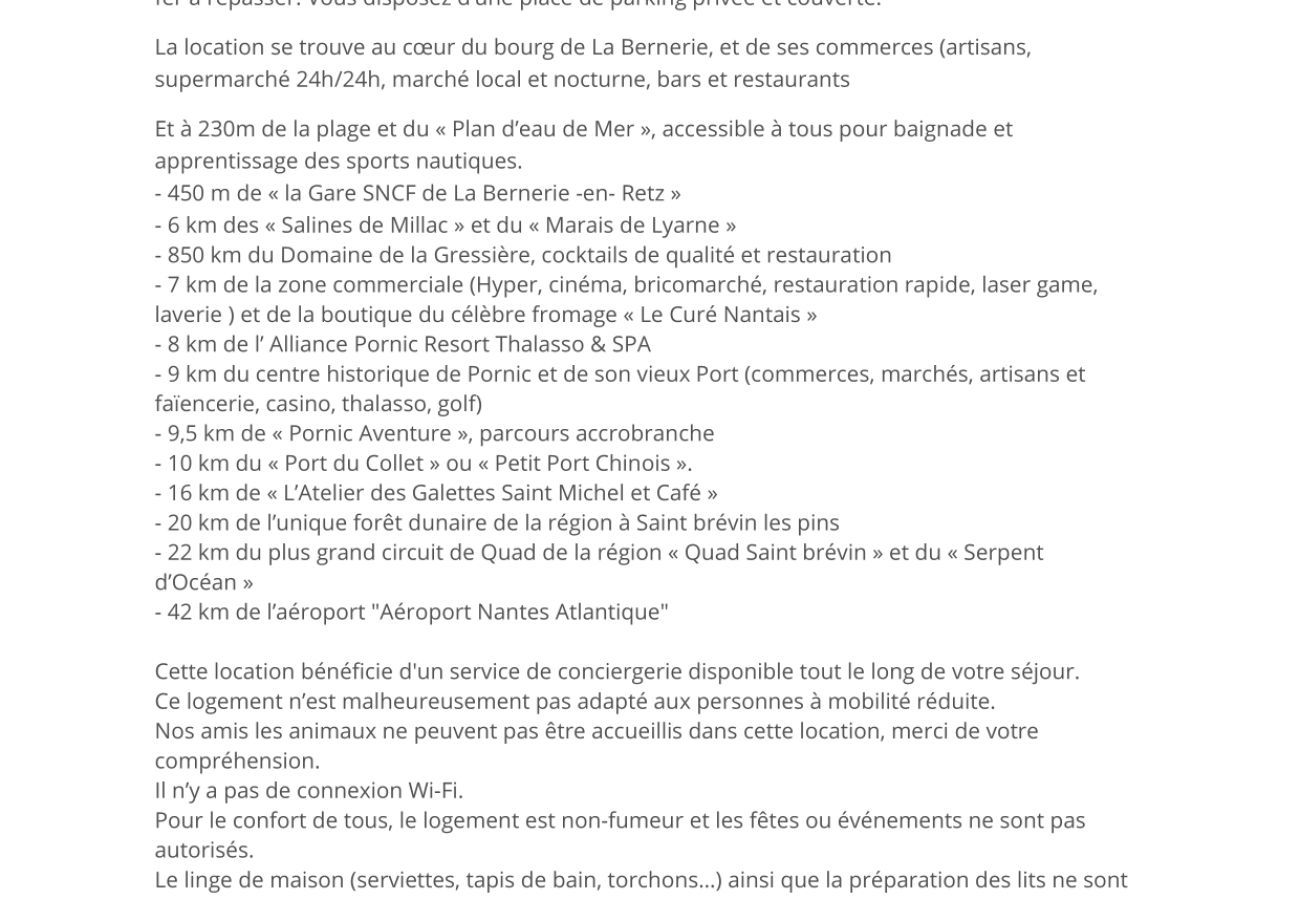 Ferienwohnung in La Bernerie-en-Retz - Apartamento a 230m de la playa. 4 personas.