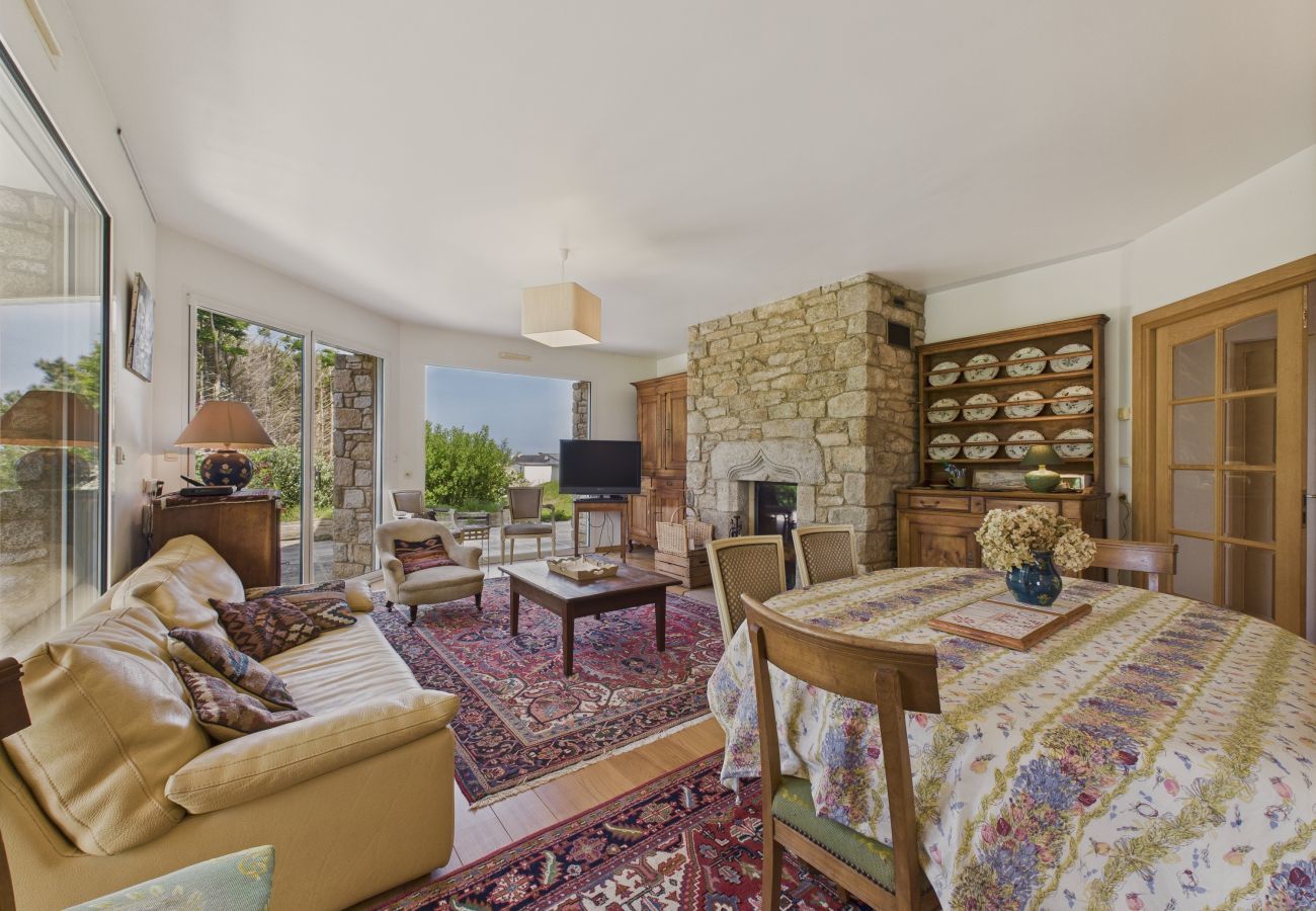 Ferienhaus in Trévou-Tréguignec - Haus für 7 Erwachsene und 1 Kind - Meerblick