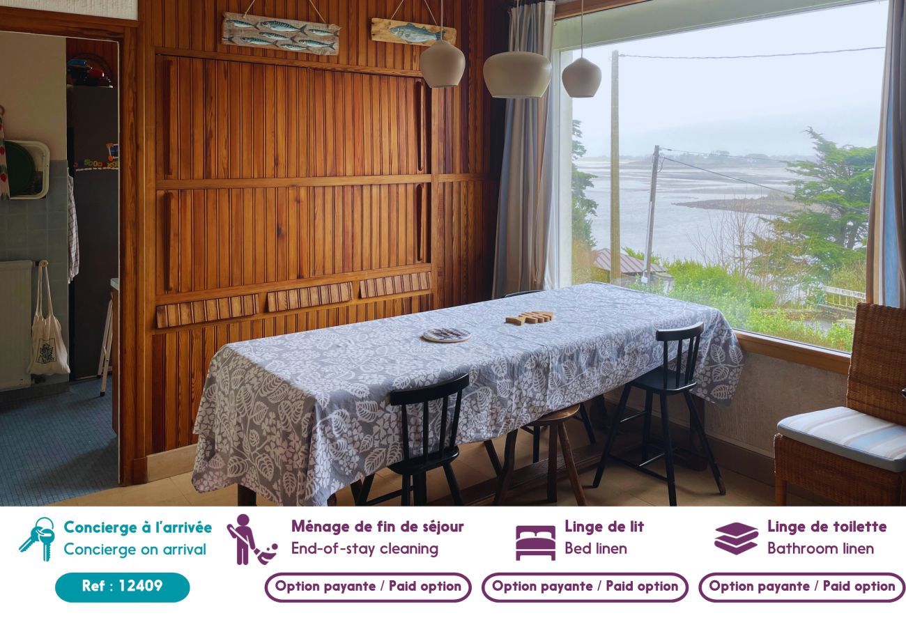 Ferienhaus in Saint-Pabu - Großes Haus am Meer mit Garten für 12 Personen