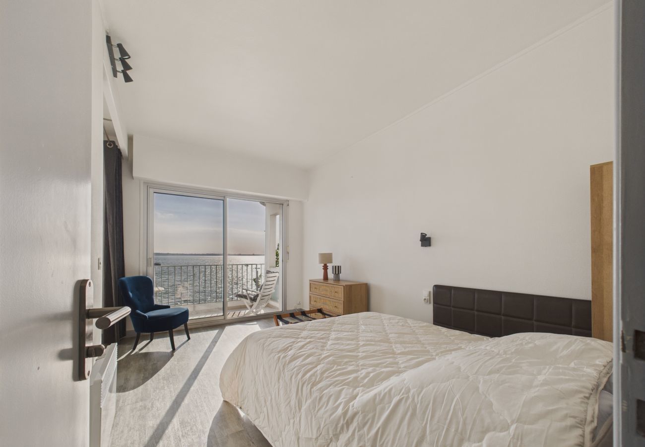 Ferienwohnung in Le Pouliguen - Balkon mit Meerblick für 4 Personen