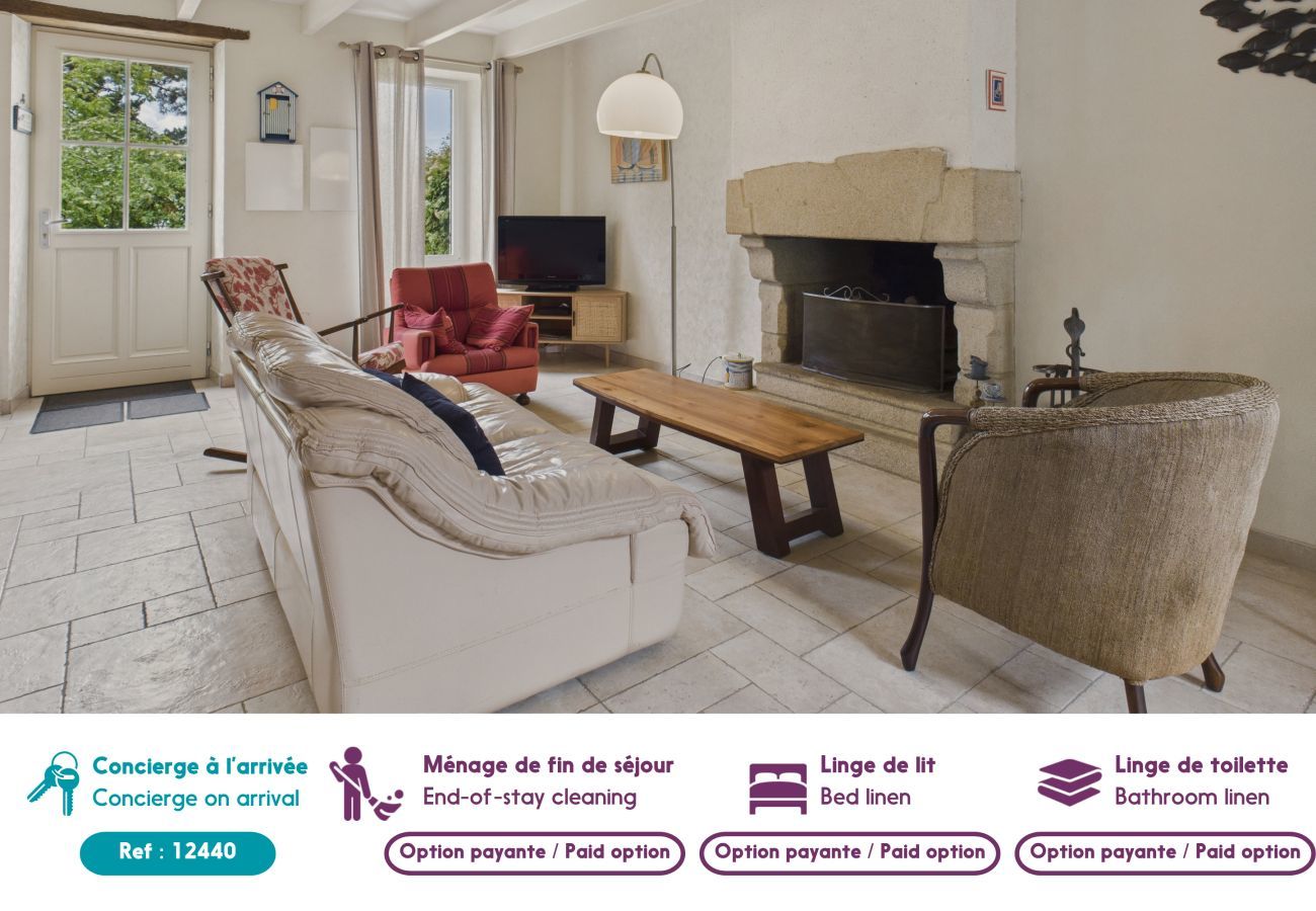 Ferienhaus in Saint-Gildas-de-Rhuys - Garten – Haus für 4 Erwachsene und 3 Kinder