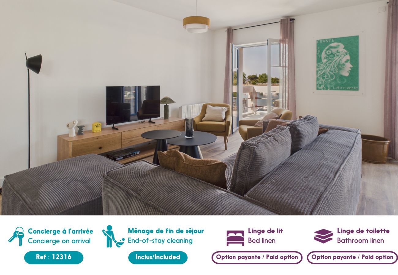 Ferienwohnung in Saint-Gilles-Croix-de-Vie - Meerblick – Schöne Wohnung mit Balkon für 8