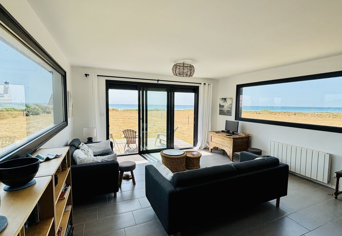 Ferienhaus in Plovan - Meerblick, Strandzugang, 6 Erwachsene 1 Kind