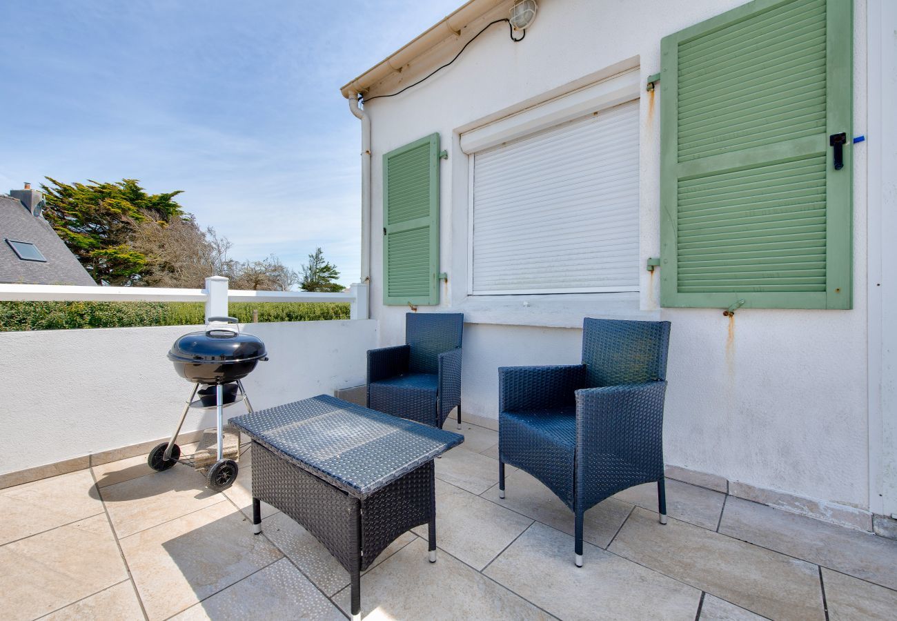 Ferienwohnung in Plounéour-Trez - Meerblick – 100 m vom Strand – 4 Erwachsene, 1 Kind