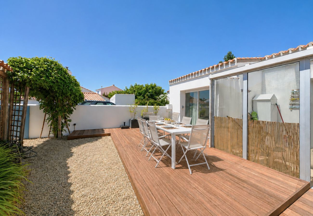 Ferienhaus in L'Epine - Haus für 7, 800 m vom Meer, mit Garten
