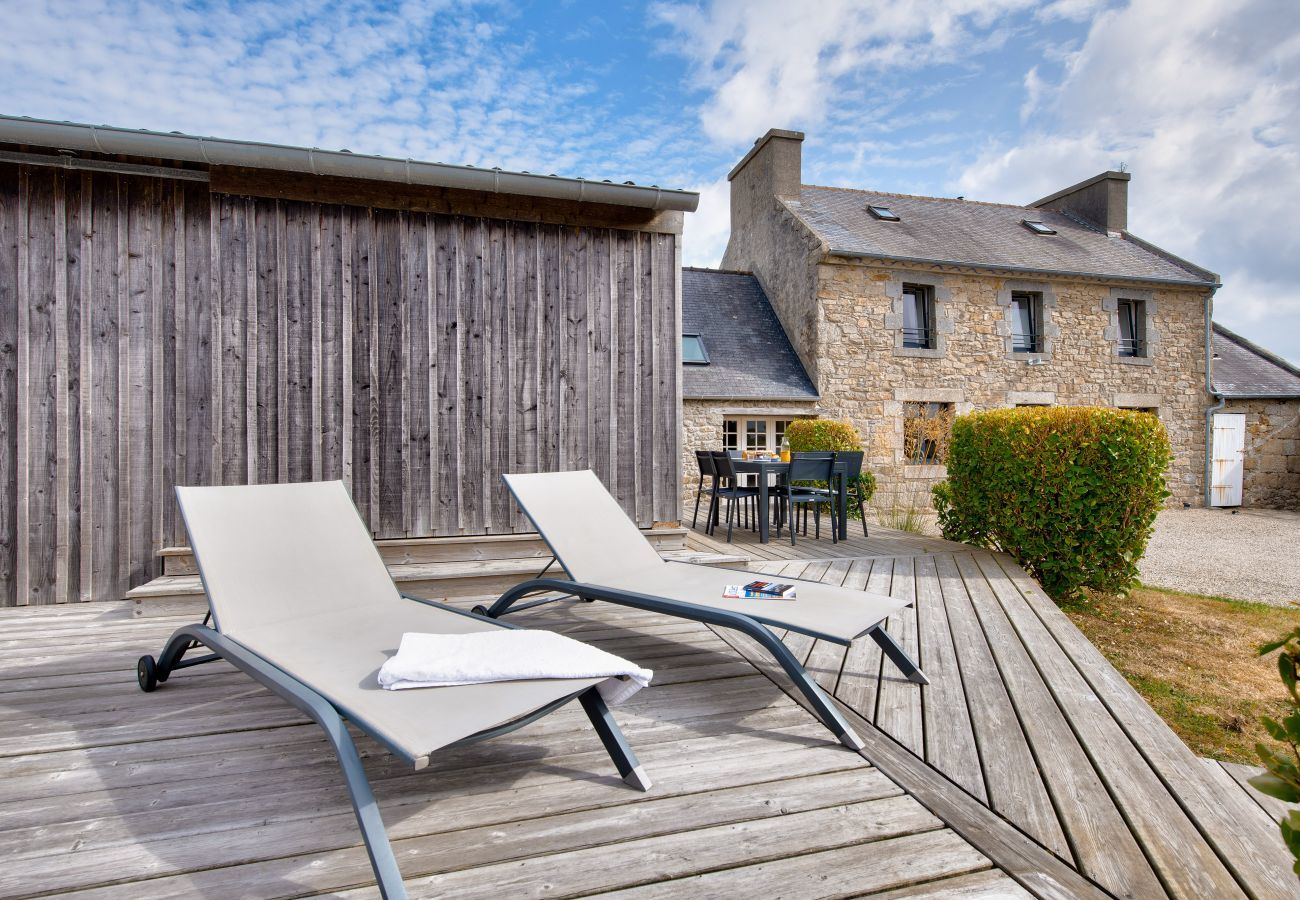 Ferienhaus in Kerlouan - 800 m vom Strand, Haus für 6 Personen mit Garten