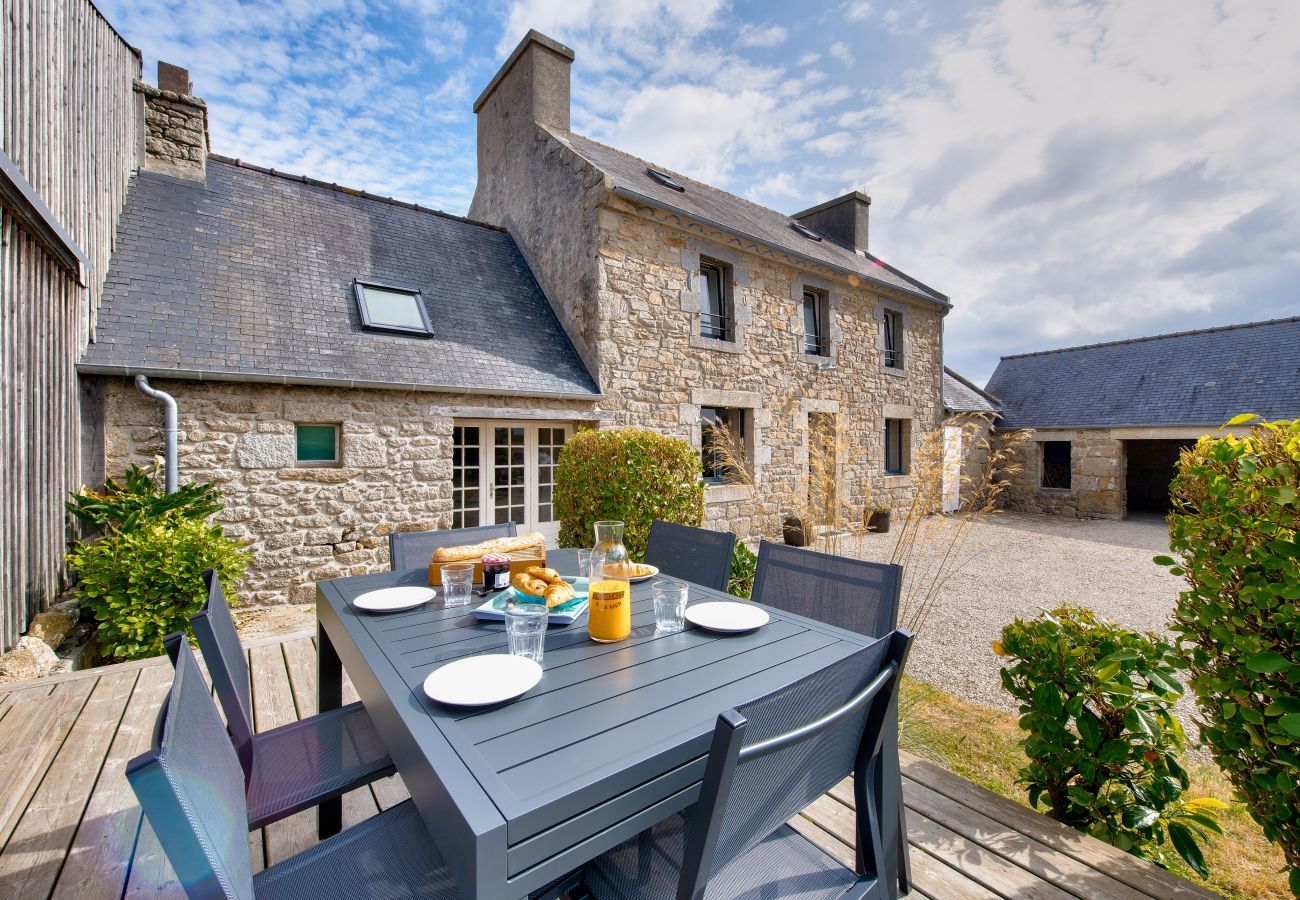 Ferienhaus in Kerlouan - 800 m vom Strand, Haus für 6 Personen mit Garten
