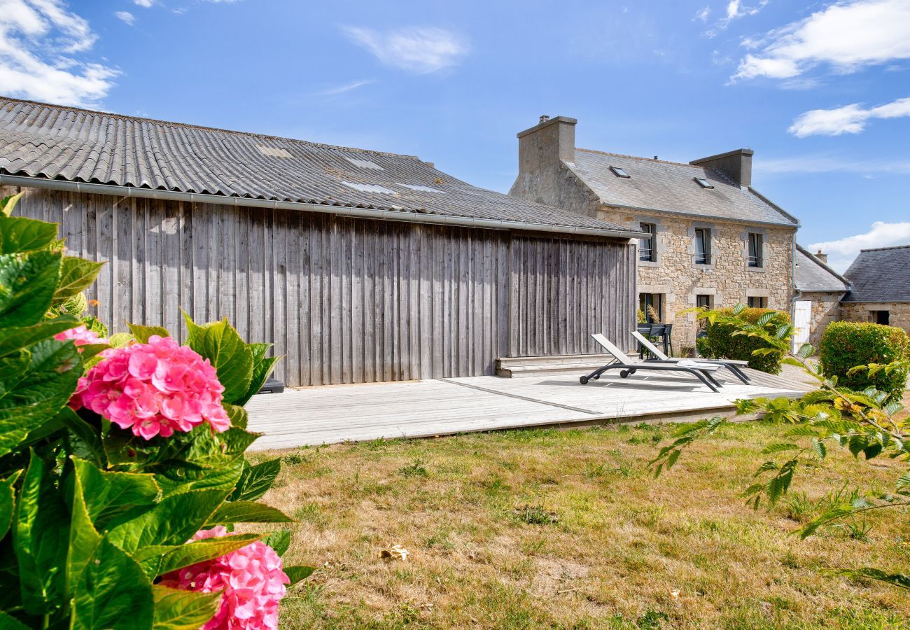 Ferienhaus in Kerlouan - 800 m vom Strand, Haus für 6 Personen mit Garten