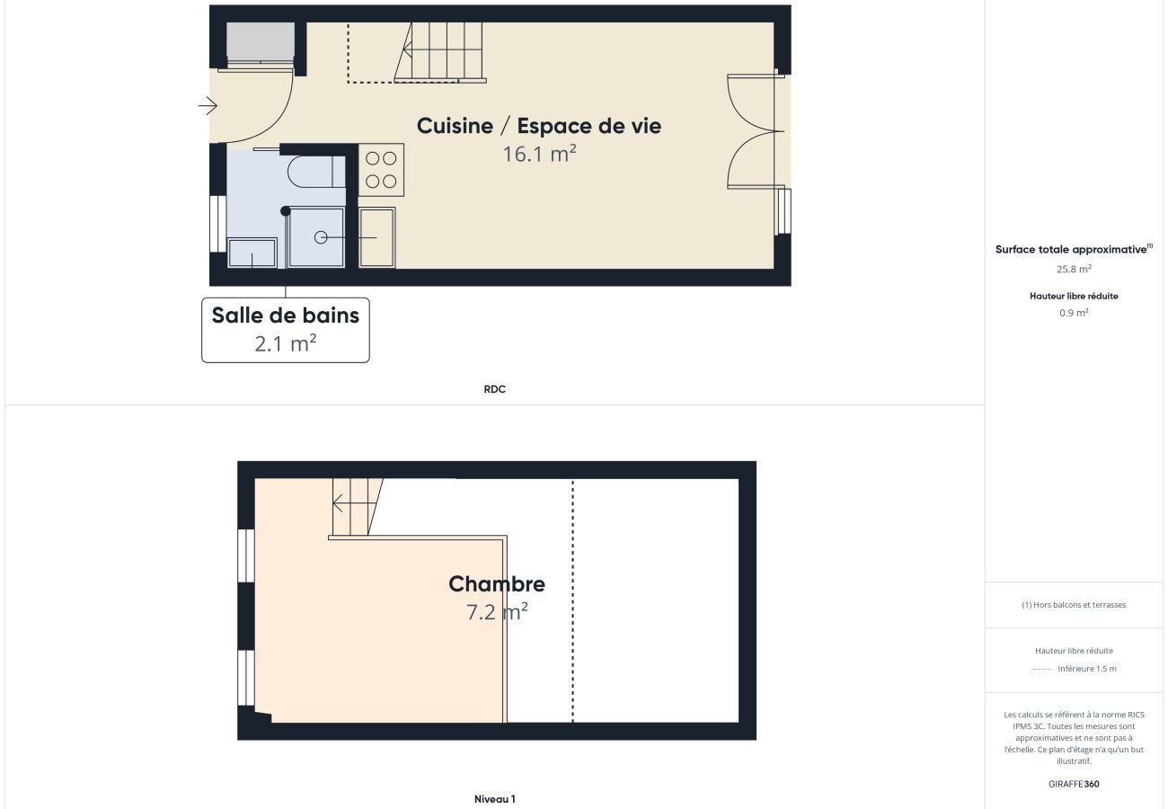 Studio in La Tranche-sur-Mer - 750 m vom Strand entfernt – Studio mit Garten für 2