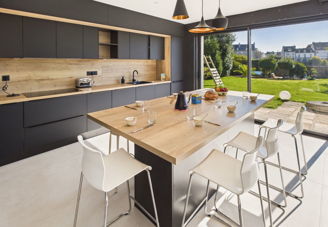 Ferienhaus in Pont-l´Abbé - Flussblick – Großes Haus mit Garten für 10 