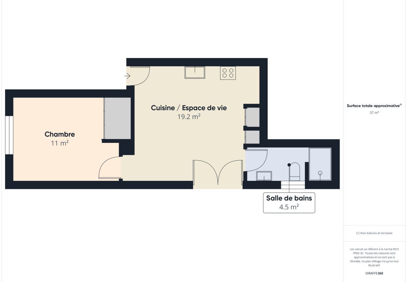 Ferienwohnung in Saint-Jean-de-Monts - Apartment für 2 in St-Jean-de-Mont mit Garten