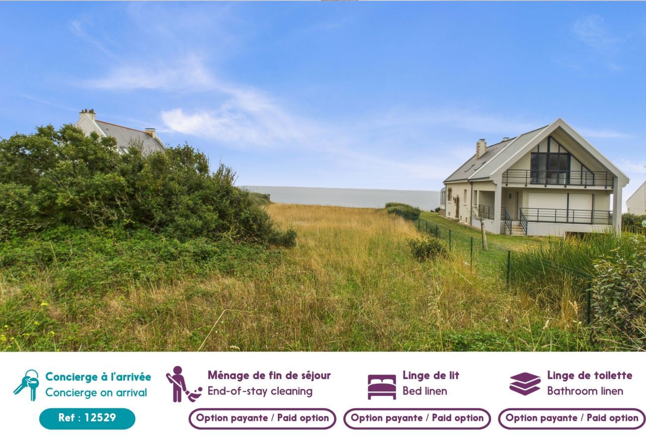 Ferienhaus in Batz-sur-Mer - Haus mit Meerblick, Gemeinschaftspool und Garten