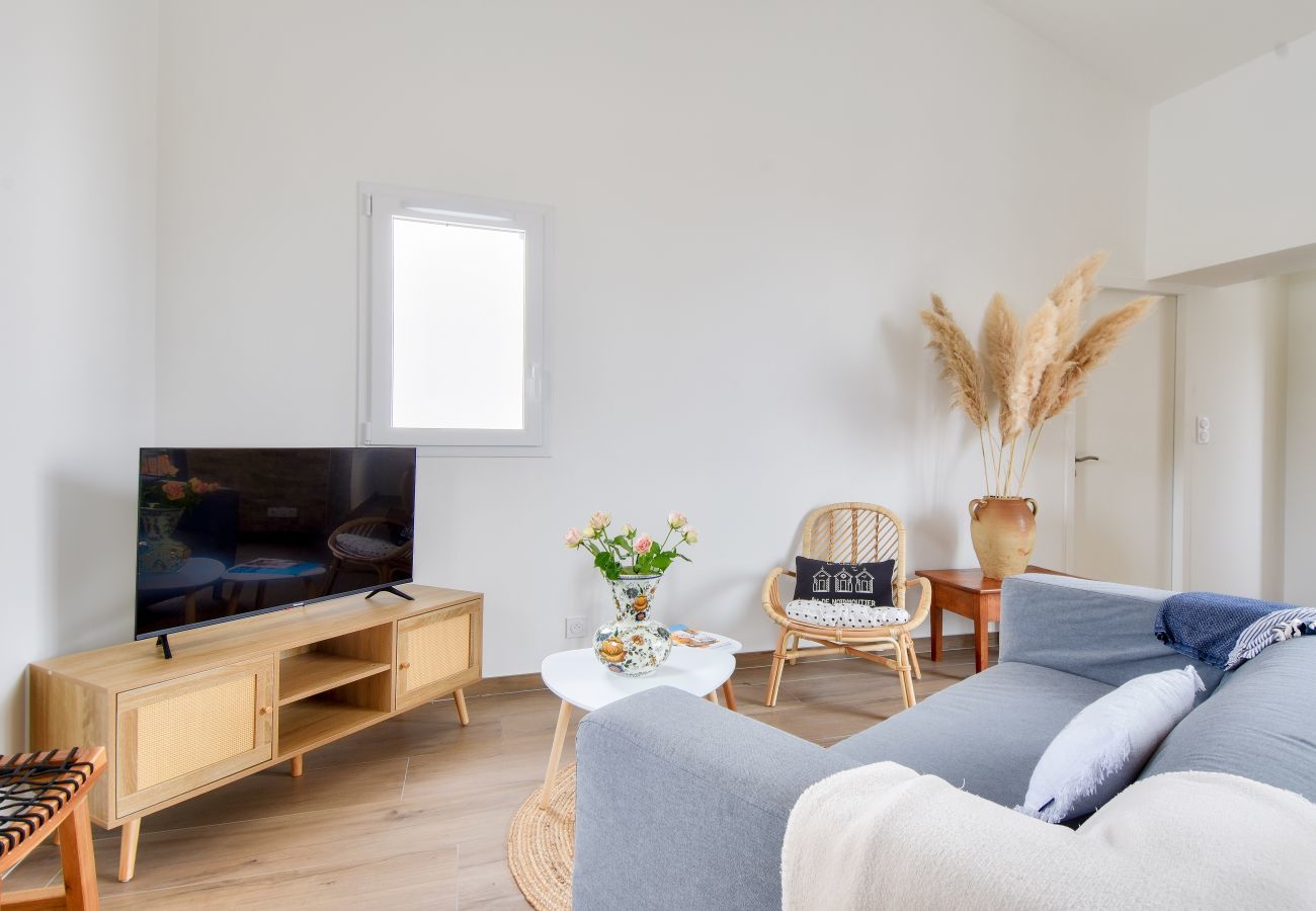 Ferienhaus in La Guérinière - Strand 400 m entfernt - Haus für 4 mit Terrasse