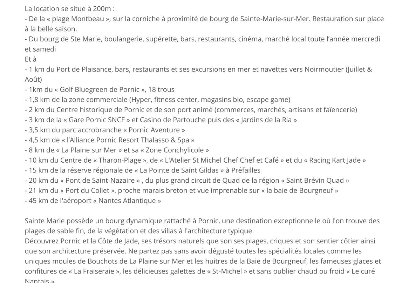 Ferienwohnung in Pornic - Wohnung in der Nähe von Strand und Stadt