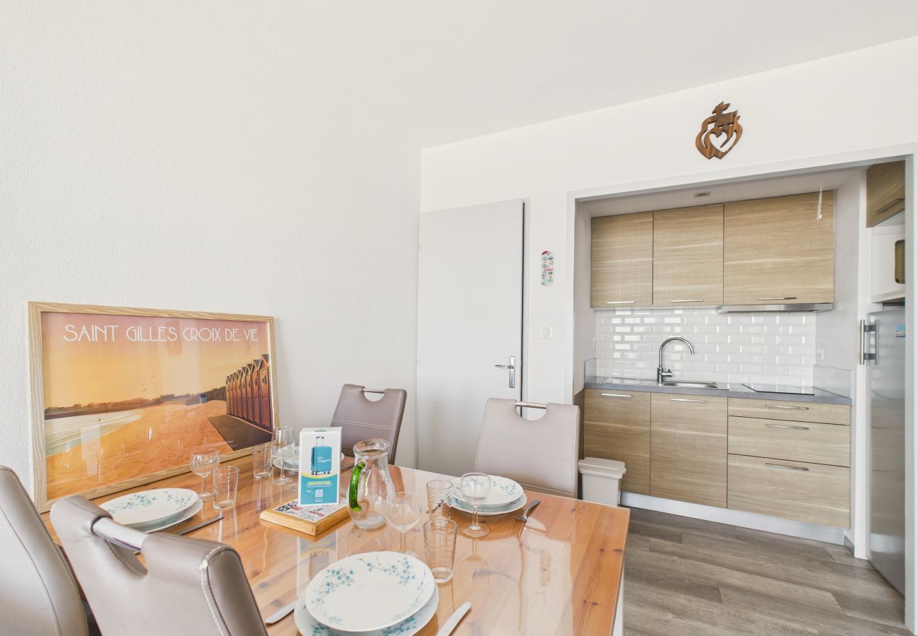 Ferienwohnung in Saint-Gilles-Croix-de-Vie - Unterkunft für 4 mit herrlichem Meerblick