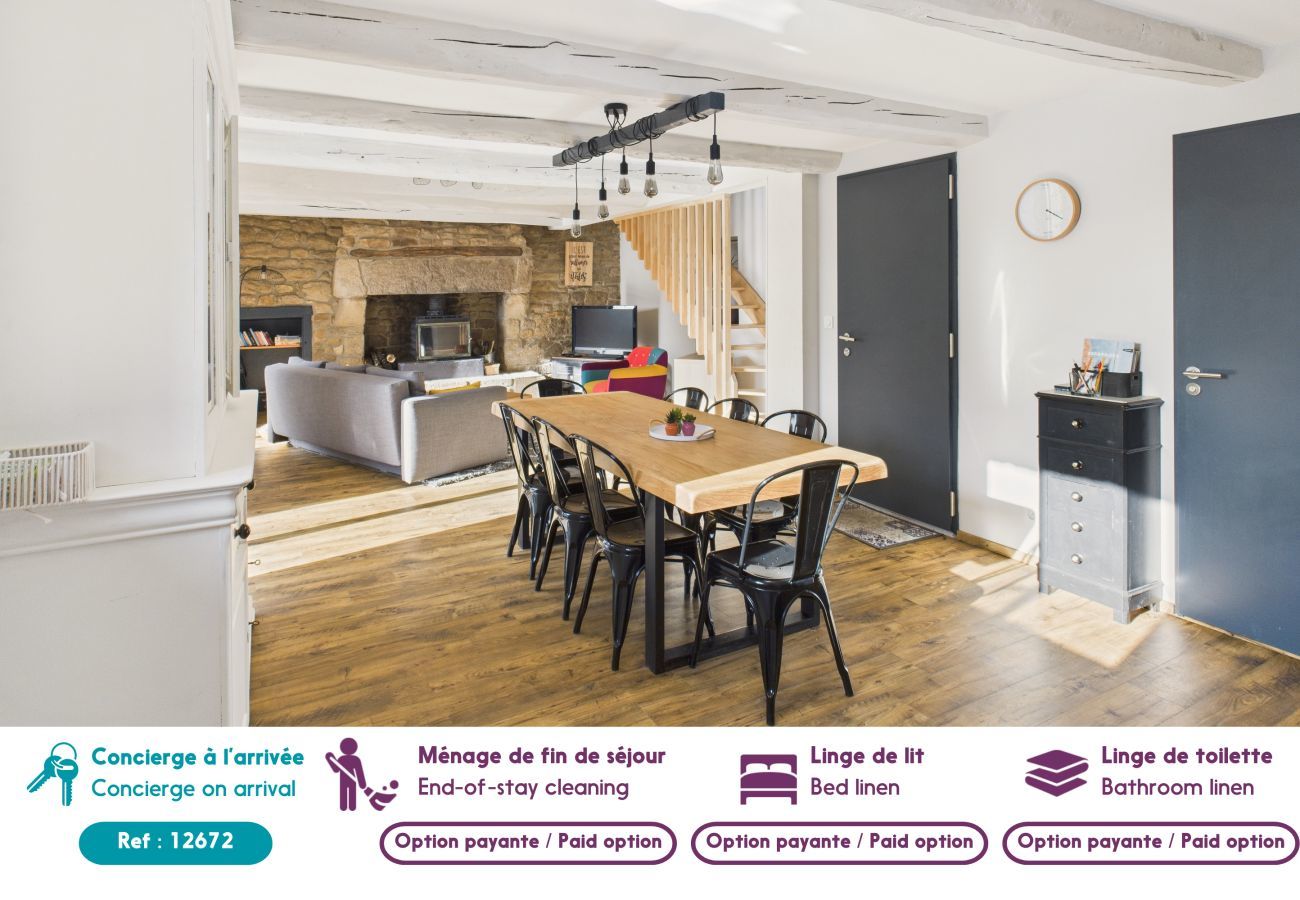 Ferienhaus in Ploemel - Zentrum – Großes Haus für 10 Personen mit Garten