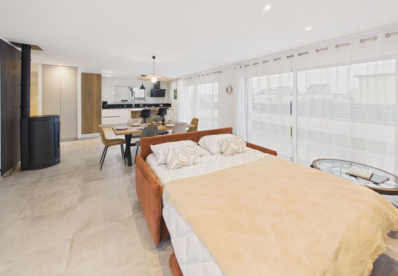 Ferienhaus in Plonéour-Lanvern - Neues Haus für 6 Personen mit Garten und Terrasse