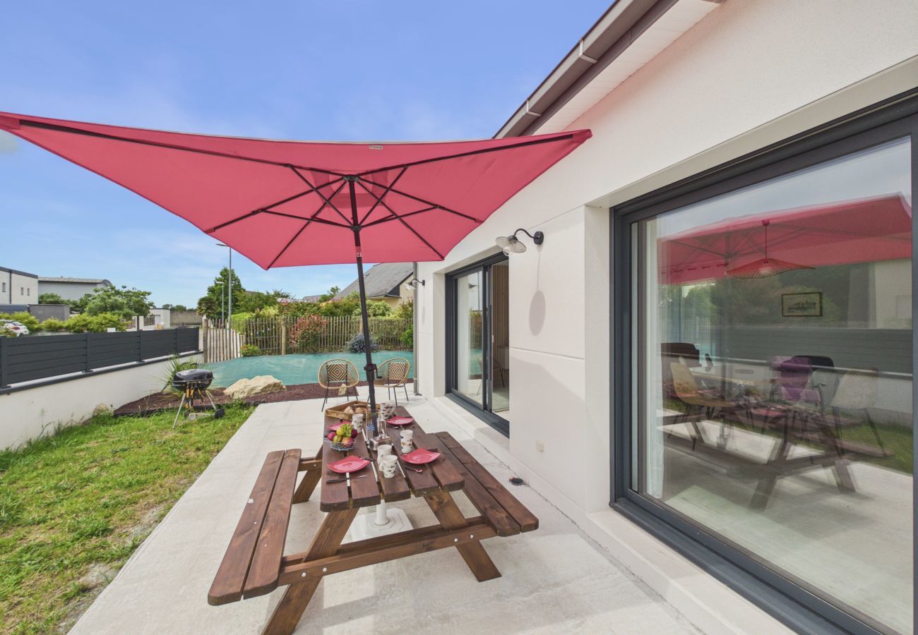 Ferienhaus in Plonéour-Lanvern - Neues Haus für 6 Personen mit Garten und Terrasse