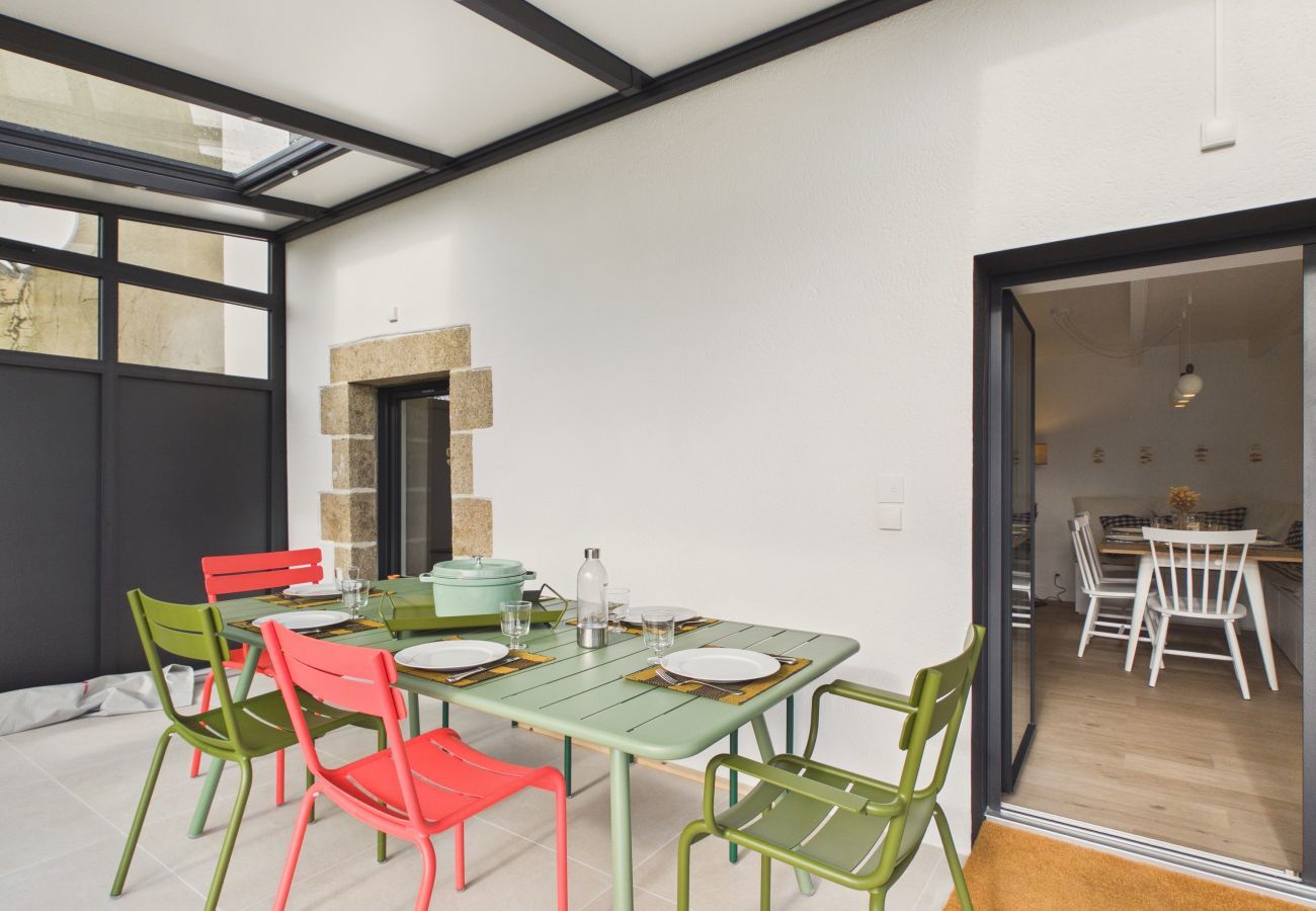 Ferienhaus in Plouguerneau - Strand 300 m, Haus für 7, Garten und Veranda