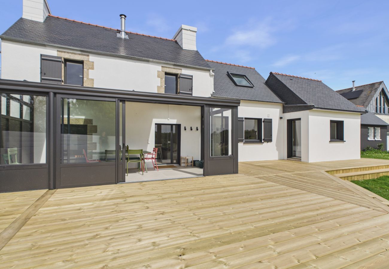 Ferienhaus in Plouguerneau - Strand 300 m, Haus für 7, Garten und Veranda