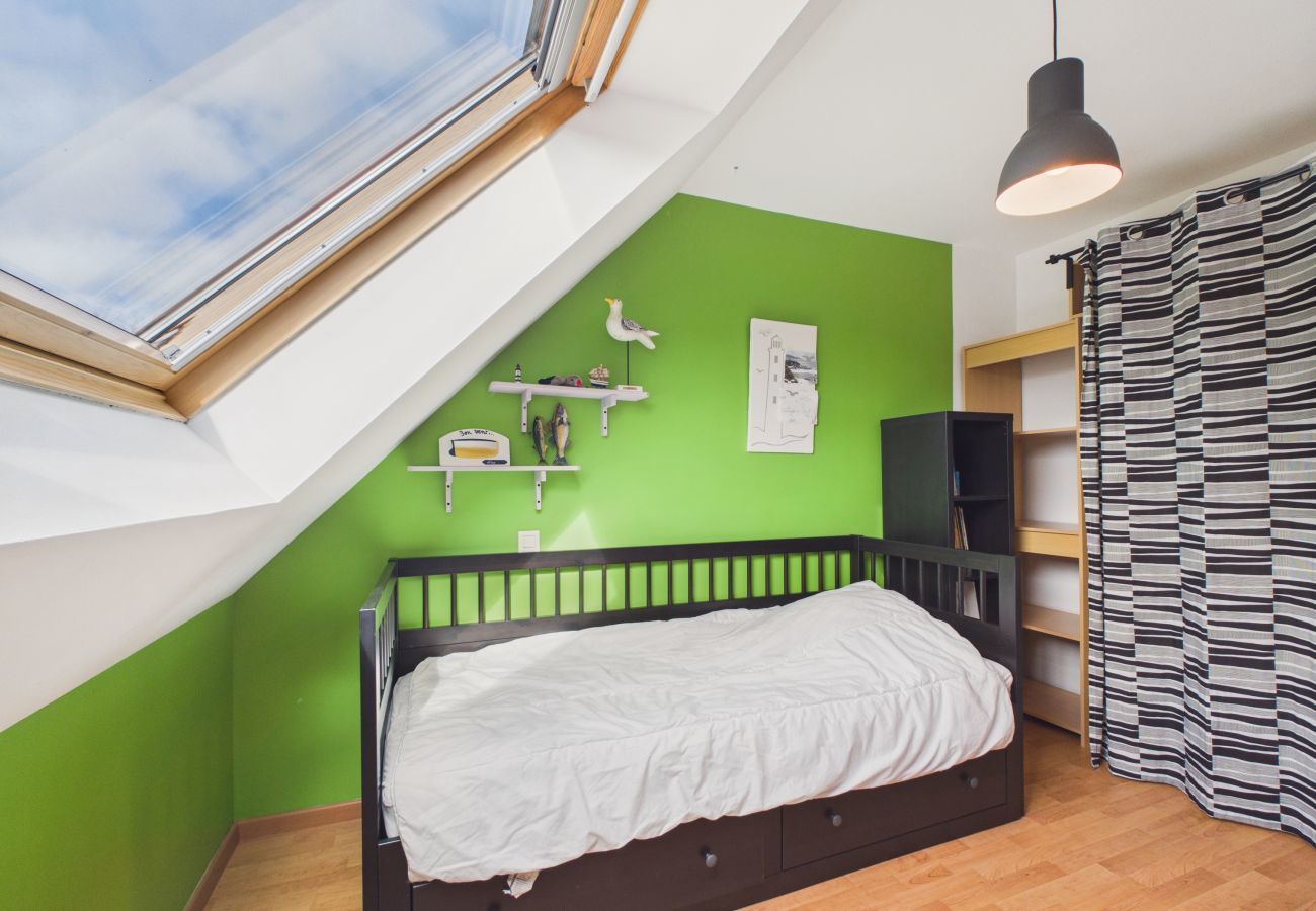 Ferienhaus in Guissény - Strand 200 m entfernt, Haus für 6 mit Garten