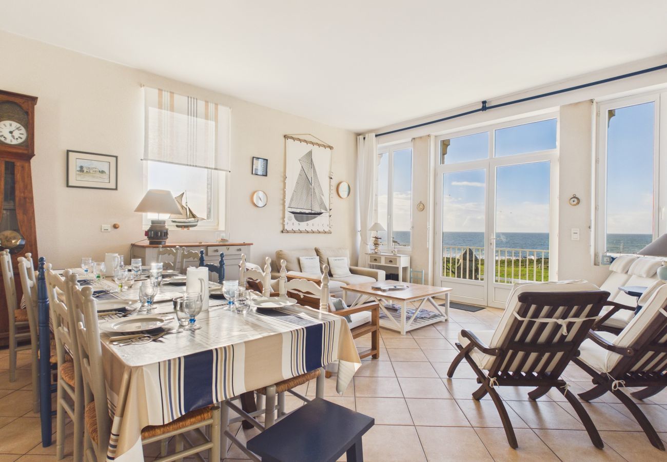Ferienhaus in Le Croisic - Meerblick - 600m Strand - Haus 10 Personen