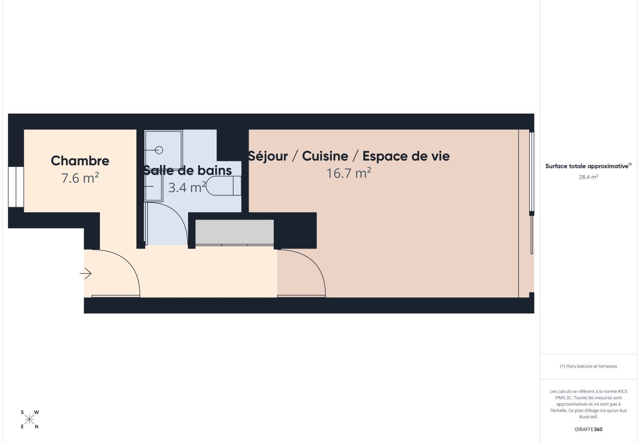 Ferienwohnung in Pornic - Appart. 4 Pers. Vue Mer + Balkon