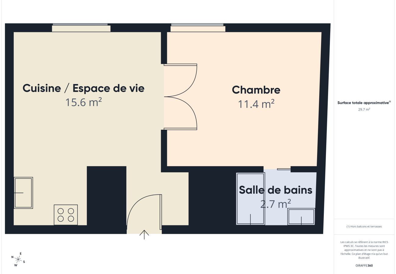 Ferienwohnung in Fouesnant - Apartment mit Meerblick für 3 Personen