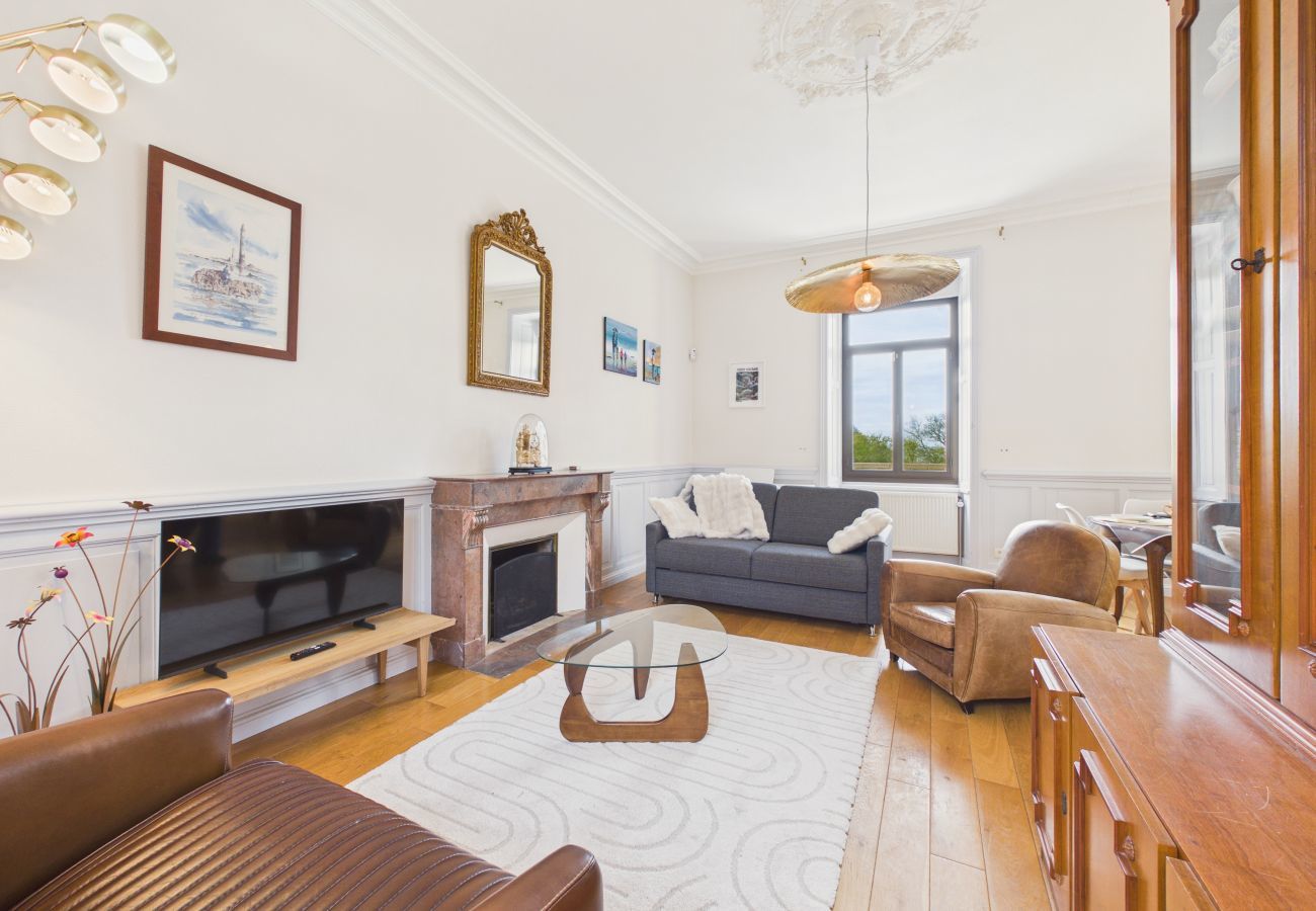 Ferienhaus in Lamballe - Meerblick und großer Garten, 200 m vom Strand