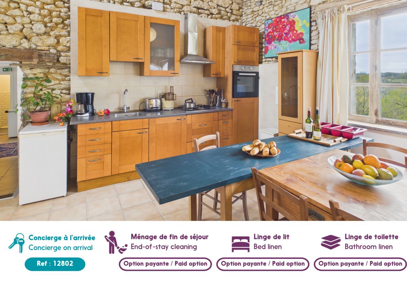 Landhaus in Fanlac - Typisches Ferienhaus für 11 mit Pool & Garten