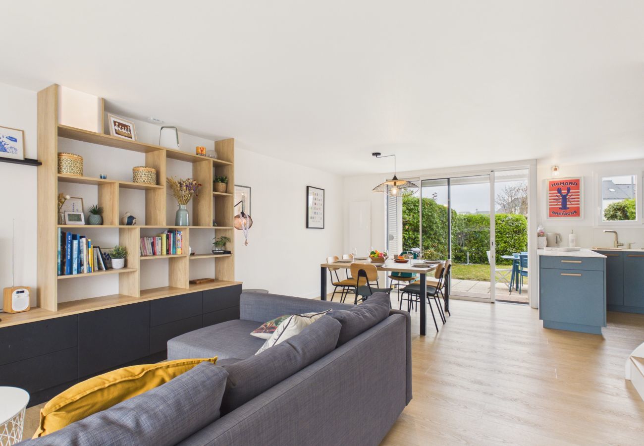 Ferienhaus in Arzon - Meerblick für 6 mit Garten, 150 m vom Strand