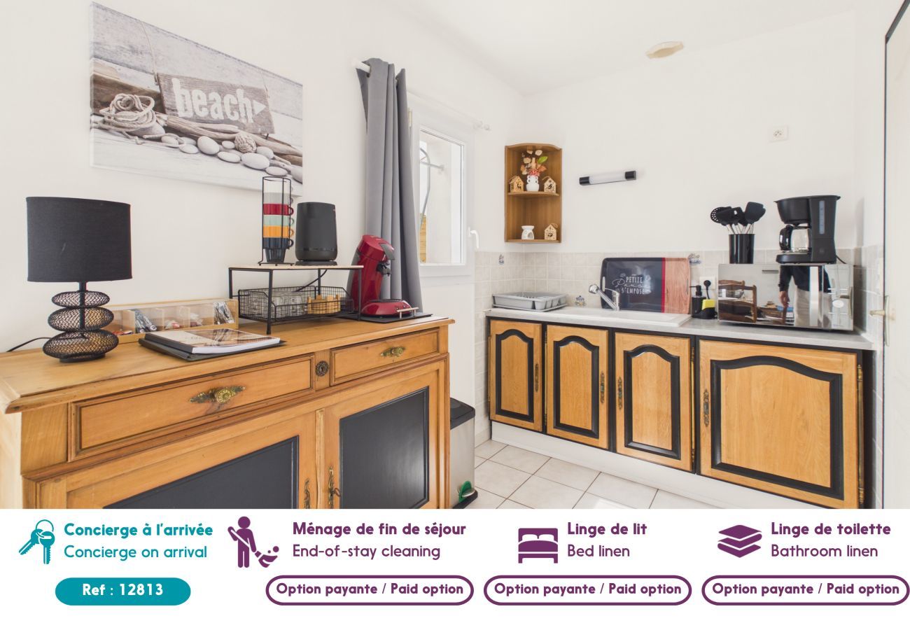 Ferienhaus in Saint-Hilaire-de-Riez - Angenehmes Haus mit Terrasse 500 m vom Meer - 4p