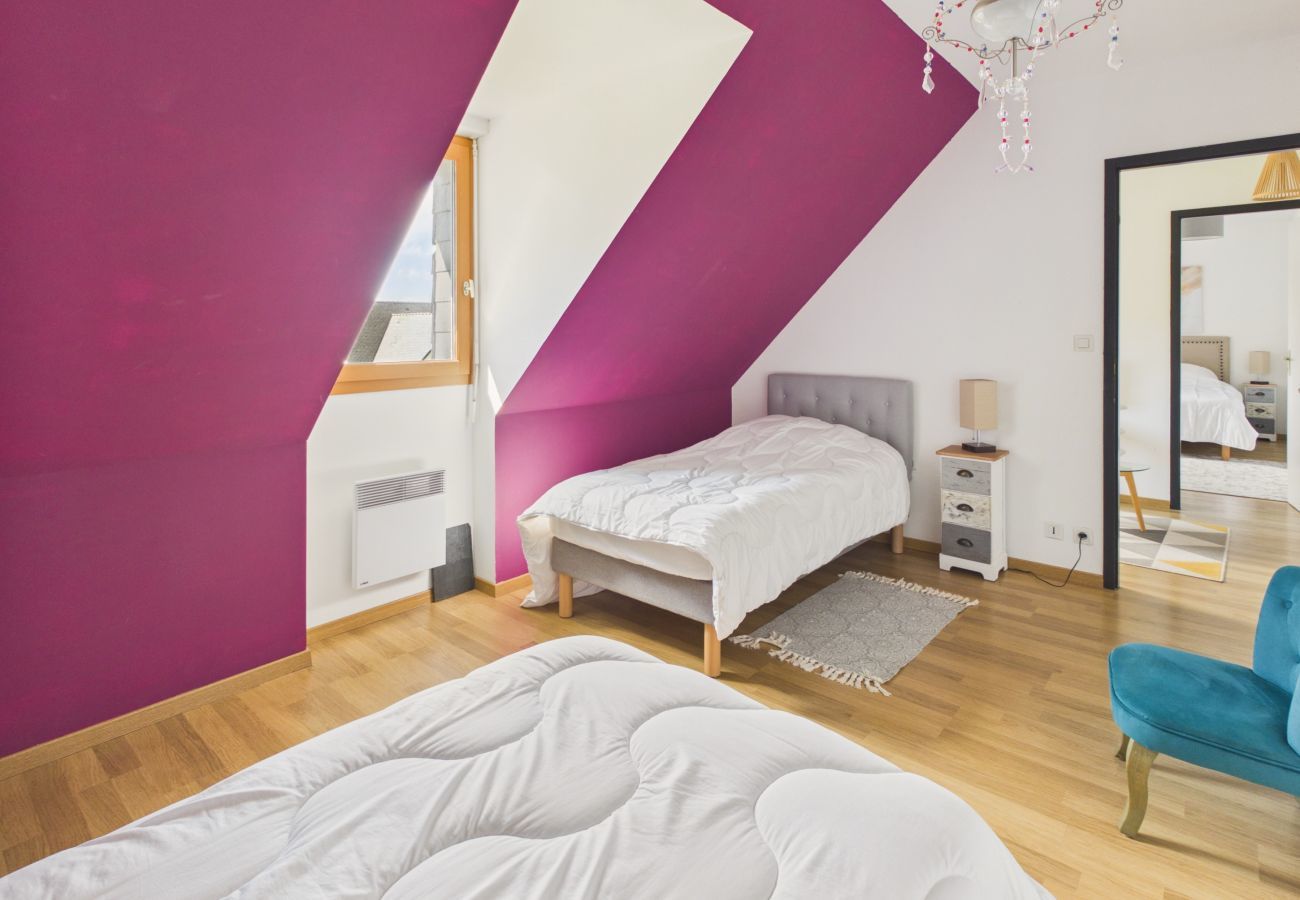 Ferienhaus in Fouesnant - Charmantes Haus großer Garten nah Meer - 8 Pers