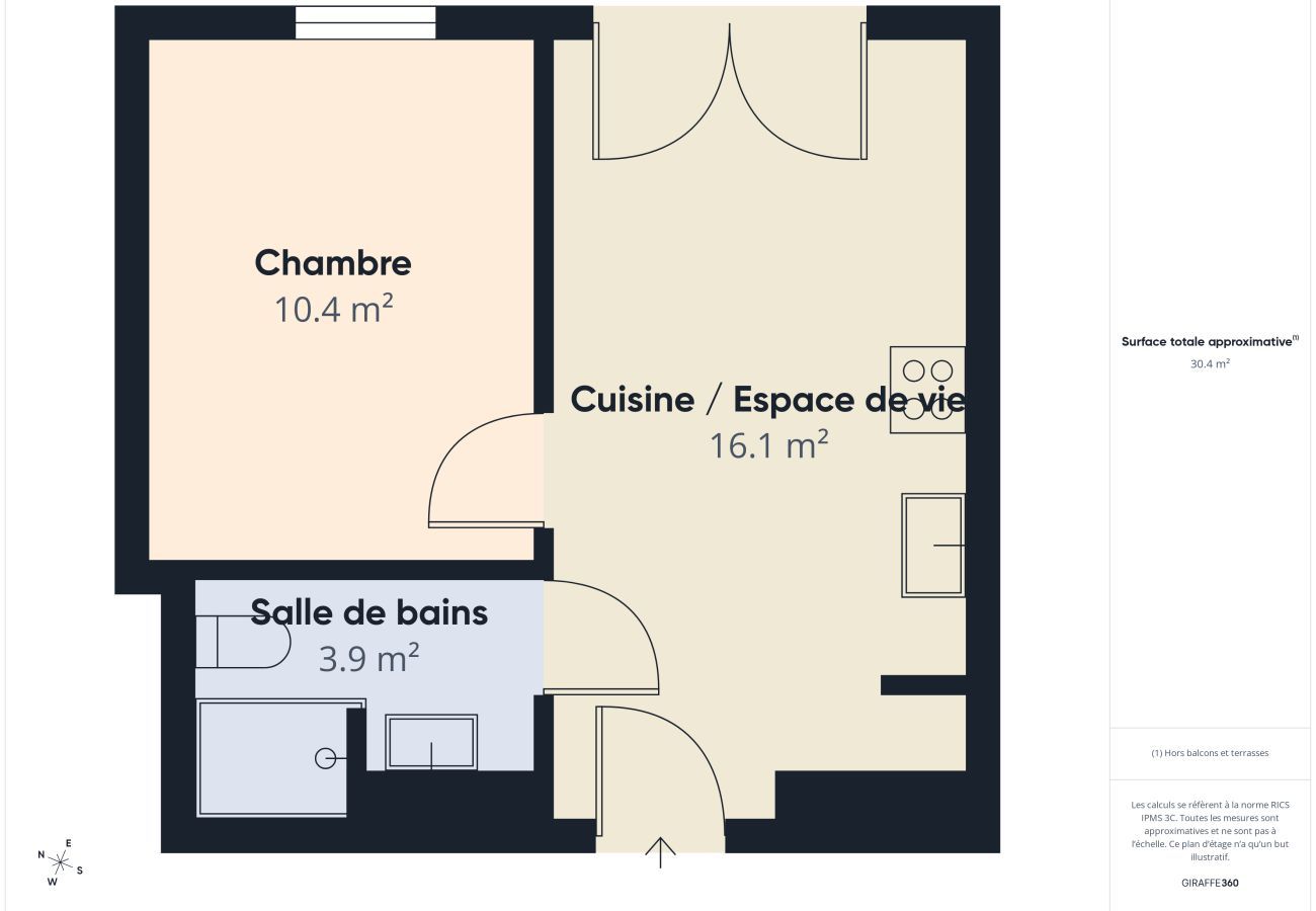 Ferienwohnung in Biscarrosse - Kirra - - Whg 4 Pers - Gemeinschaftspool