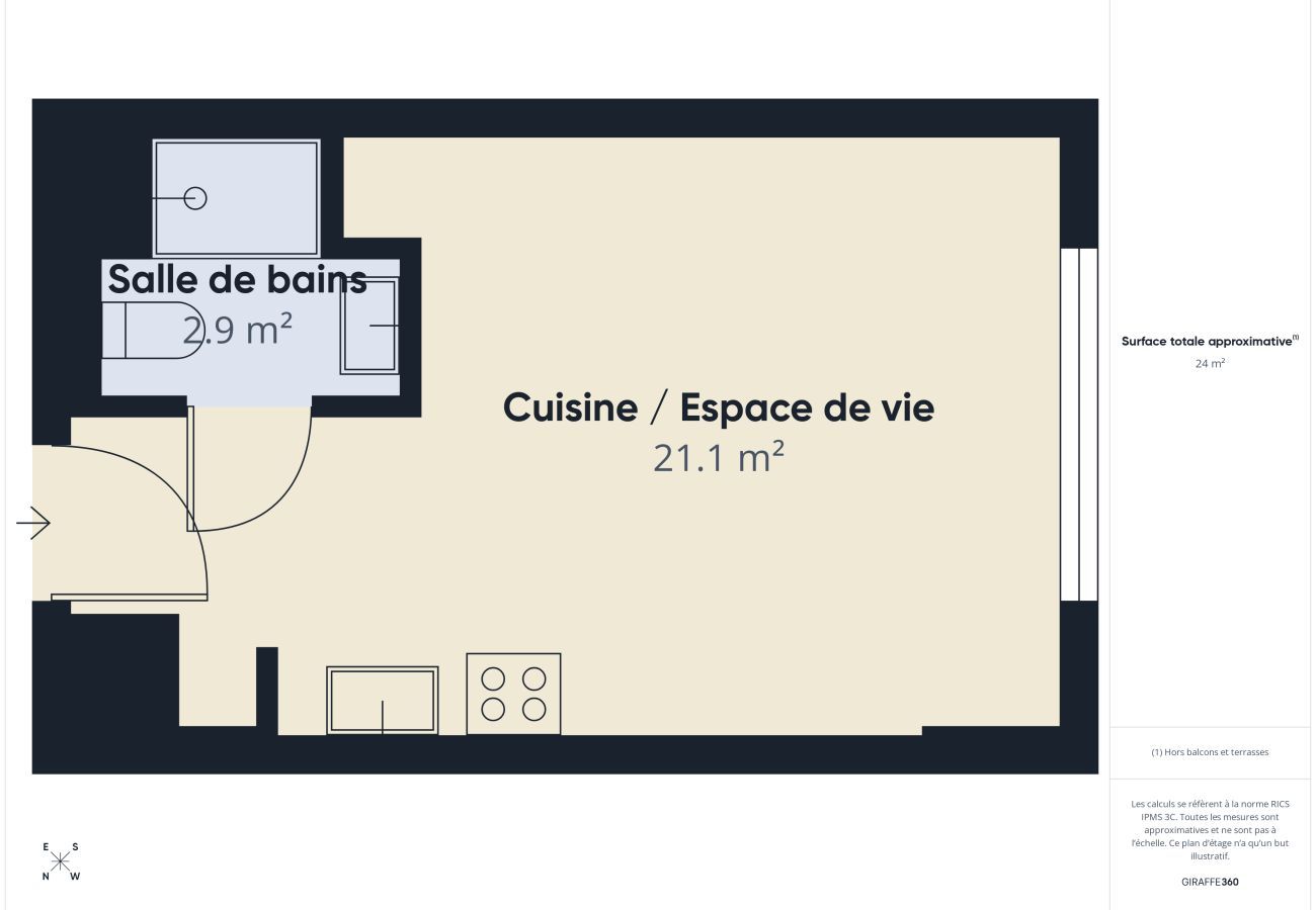 Studio in Biscarrosse - Le Tube - Studio für 3 - Gemeinschaftspool