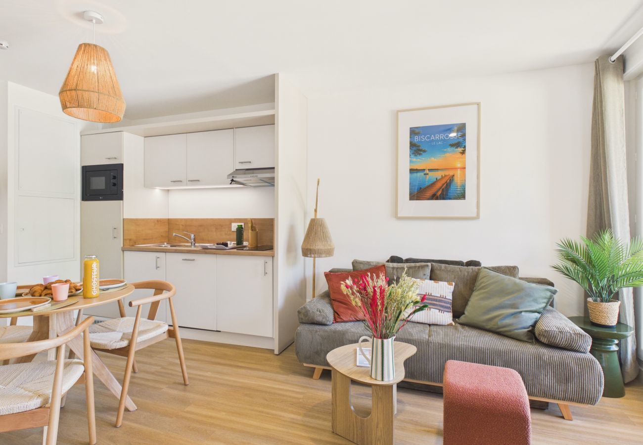 Ferienwohnung in Biscarrosse - Le Blowtail - Apartment für 4 - Gemeinschaftspool