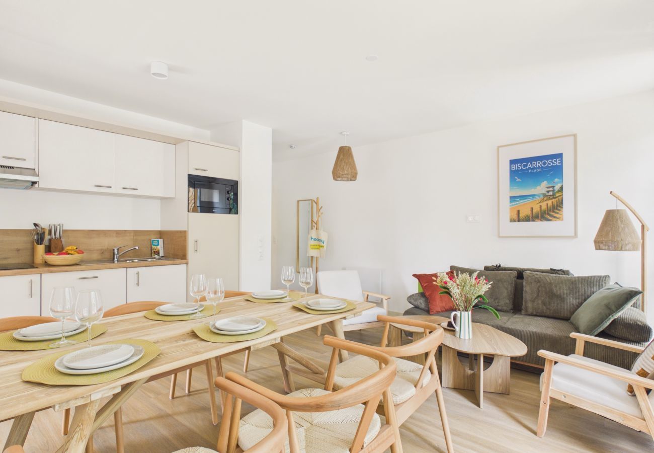 Ferienwohnung in Biscarrosse - La Vague Dorée - 6 Pers. - Gemeinschaftspool