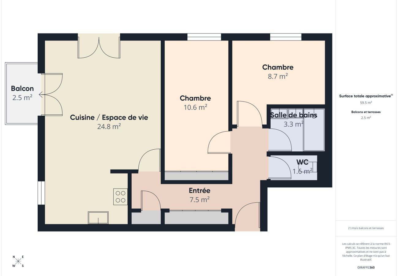 Ferienwohnung in Pléneuf-Val-André - Meerblick, Strand nebenan, Wohnung für 4