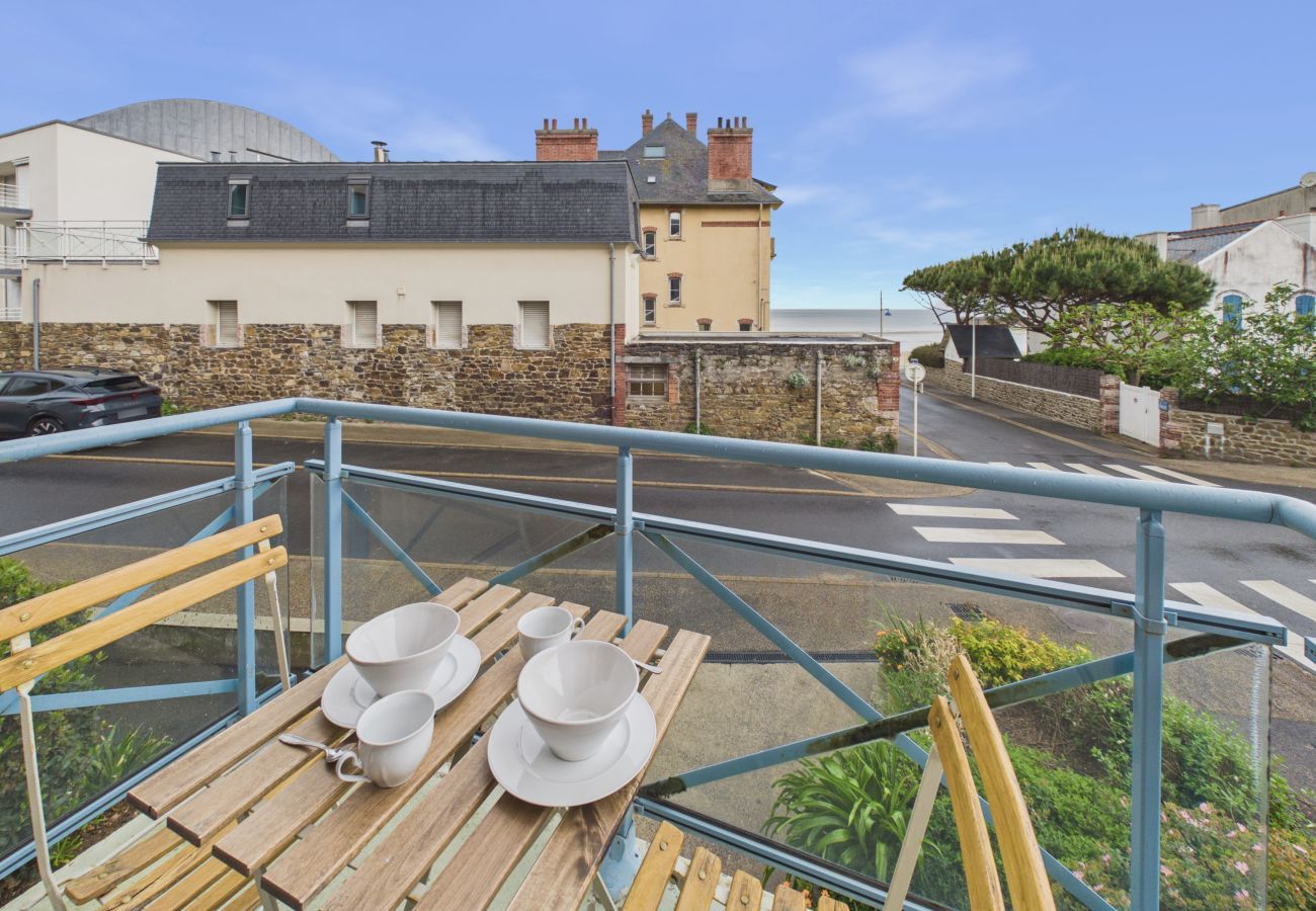 Ferienwohnung in Pléneuf-Val-André - Meerblick, Strand nebenan, Wohnung für 4