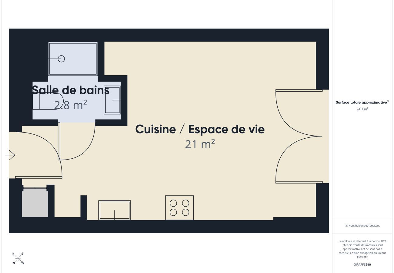 Studio in Biscarrosse - Pavones – Studio für 3 mit Gemeinschaftspool