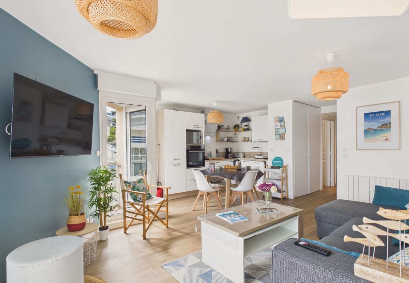 Ferienwohnung in Pléneuf-Val-André - Meerblick, strand nebenan, apartment für 4